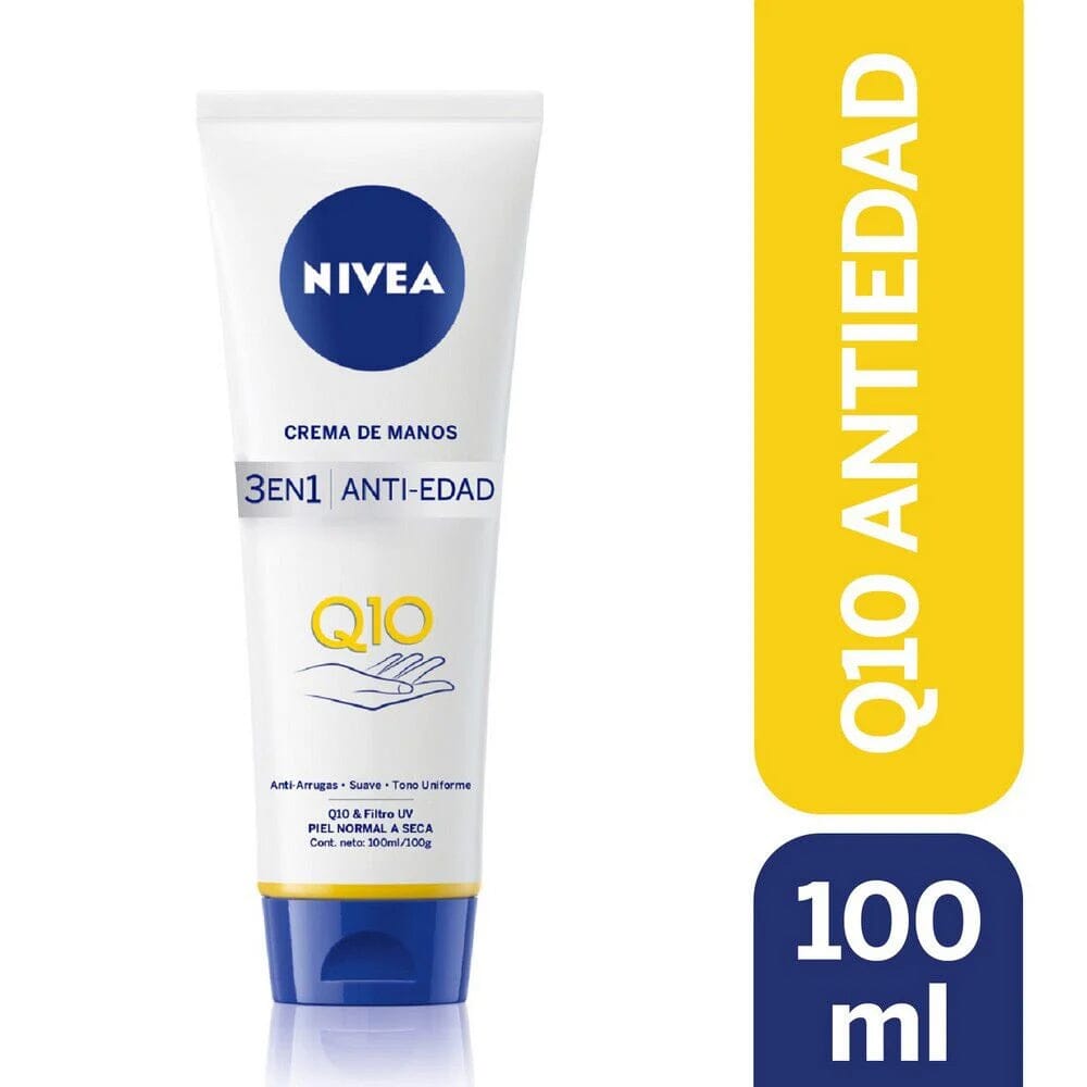 Nivea Crema de manos "3 en 1 Q10 Anti-edad" x 100 mL.
