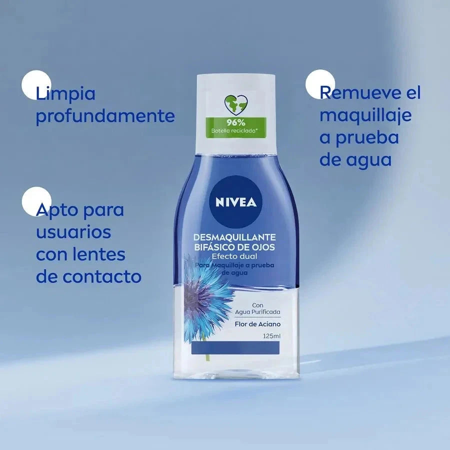 Nivea Desmaquillante Bifásico de ojos x 125 mL Farmex-Pluxee-Persistente 