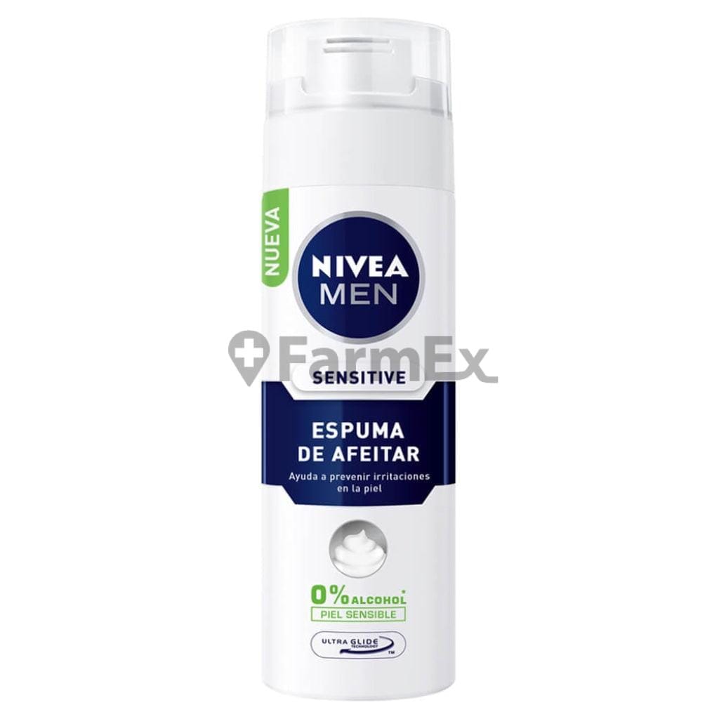 Nivea Espuma Piel Sensible x 200 mL Farmex-Fonasa-Persistente 