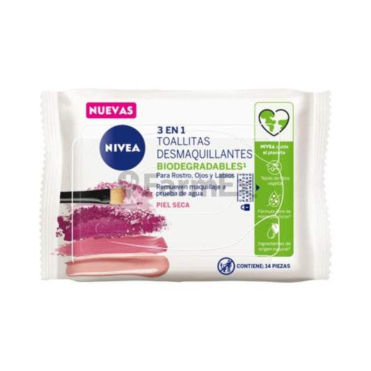 Nivea Toallitas Desmaquillantes Piel Seca x 25 unidades Farmex-MiaHealth-Persistente 