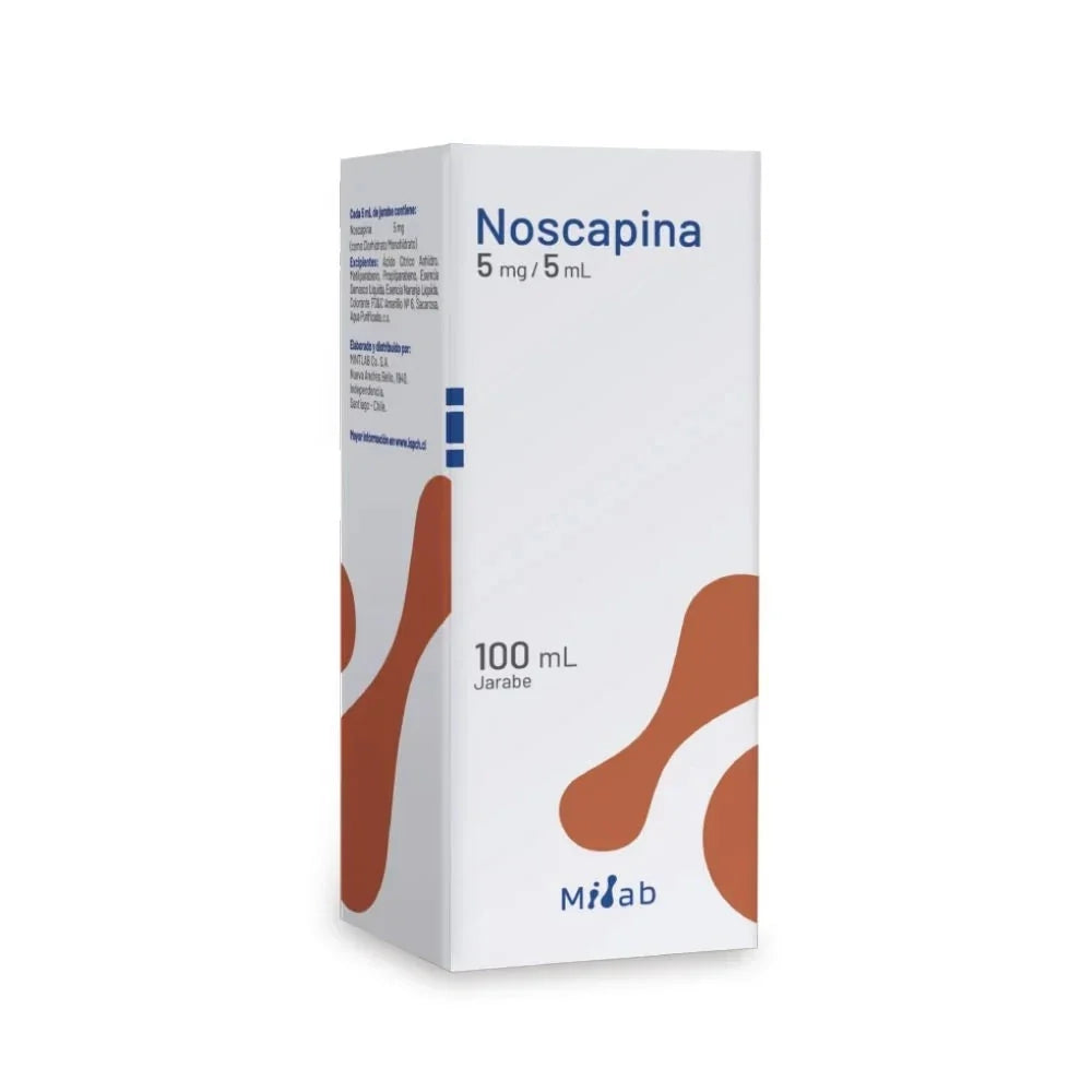 Noscapina Jarabe 5 mg / 5 mL x 100 mL.