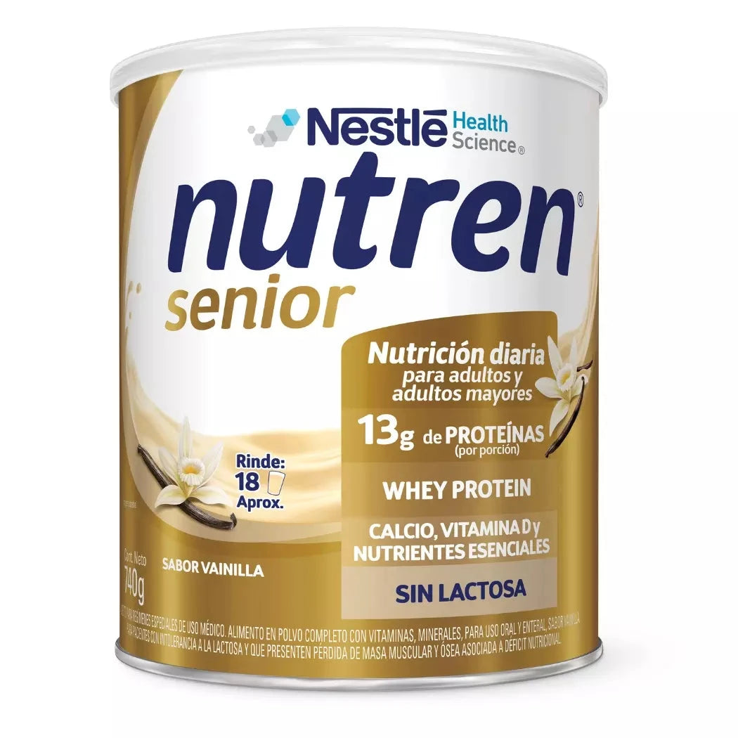Nutren Senior Vainilla Sin Lactosa X 740g NESTLÉ 