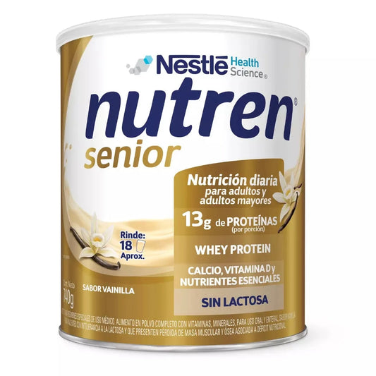 Nutren Senior Vainilla Sin Lactosa X 740g NESTLÉ 