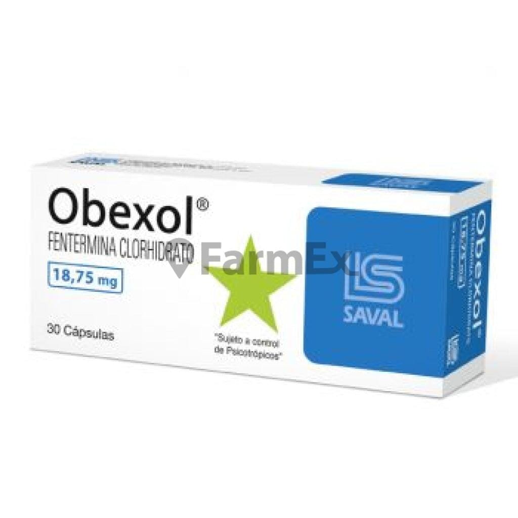 Obexol 18,75 mg x 30 comprimidos (Venta solo en Sucursal) Farmex-BanMedica-Persistente 