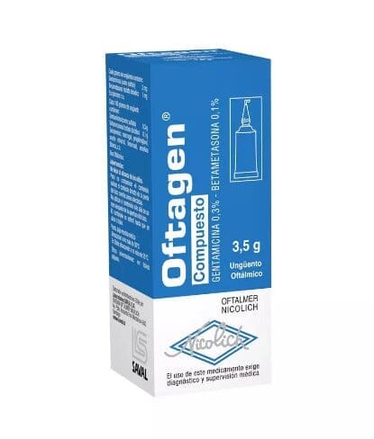 Oftagen Compuesto Ungüento Oftálmico 0.3 % x 3,5 g Farmex-Fonasa-Persistente 