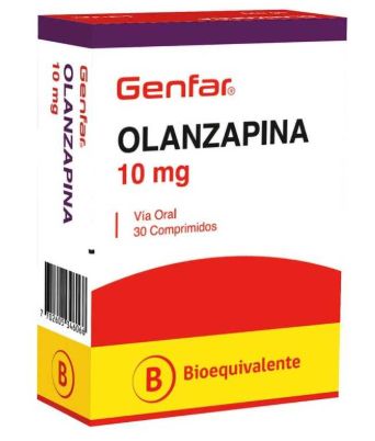 Olanzapina 10 mg x 30 comprimidos.