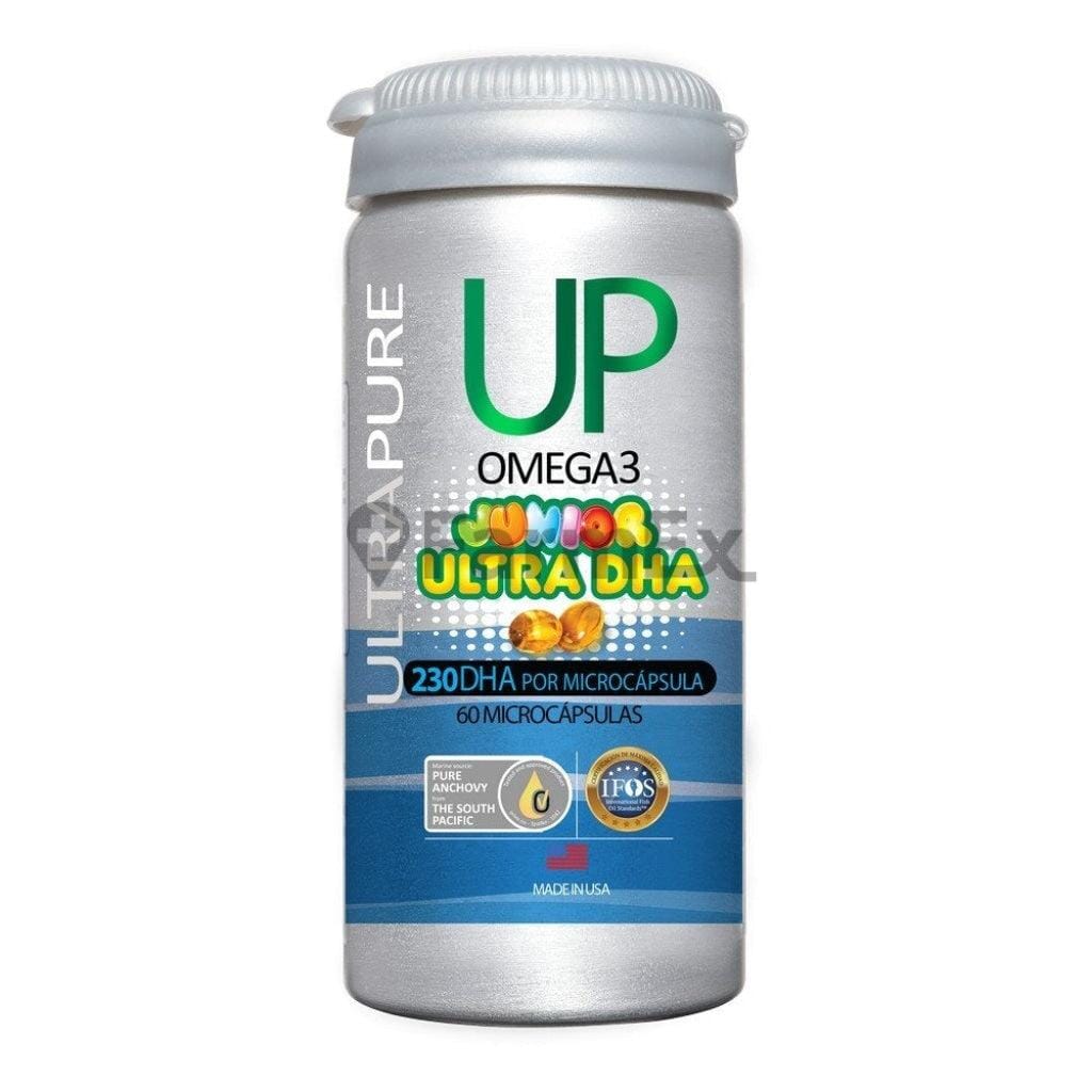 Omega 3 Ultra Pure Junior 230 DHA X 60 micro cápsulas Farmex-Fonasa-Persistente 