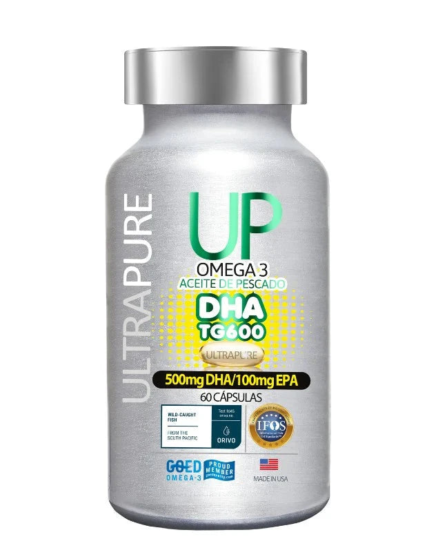Omega 3 UP 500 mg DHA / 100 mg EPA x 60 cápsulas Farmex-Fonasa-Persistente 