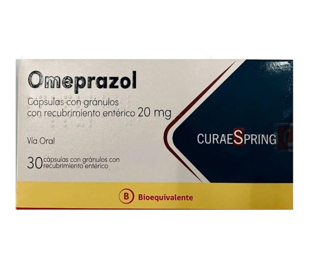 Omeprazol 20 mg x 30 cápsulas con gránulos con recubrimiento entérico Farmex-MiaHealth-Persistente 