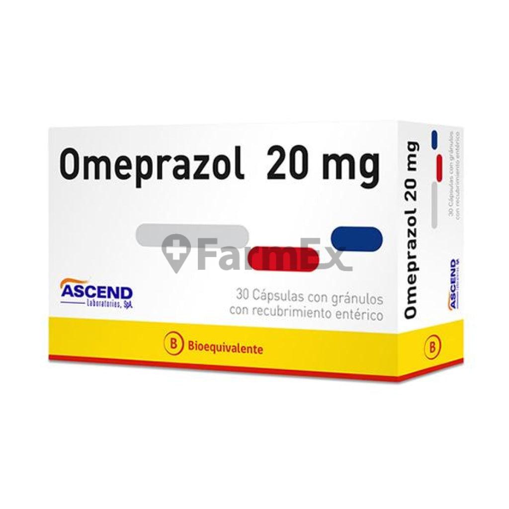 Omeprazol 20 mg x 30 capsulas.
