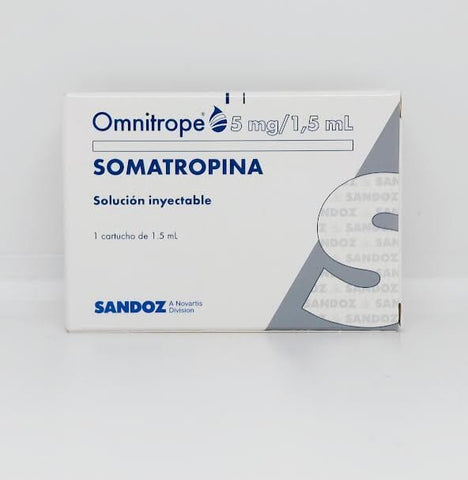 Omnitrope 5 mg / 1.5 ml X 1 cartucho "Ley Cenabast" (Vencimiento 06/2024)