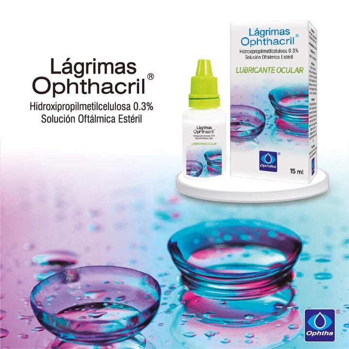 Ophthacril 0.3% x 15 mL Lubricante Ocular Farmex-Pluxee-Persistente 