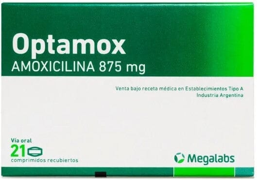 Optamox 875 mg x 21 comp recubiertos Farmex-MiaHealth-Persistente 