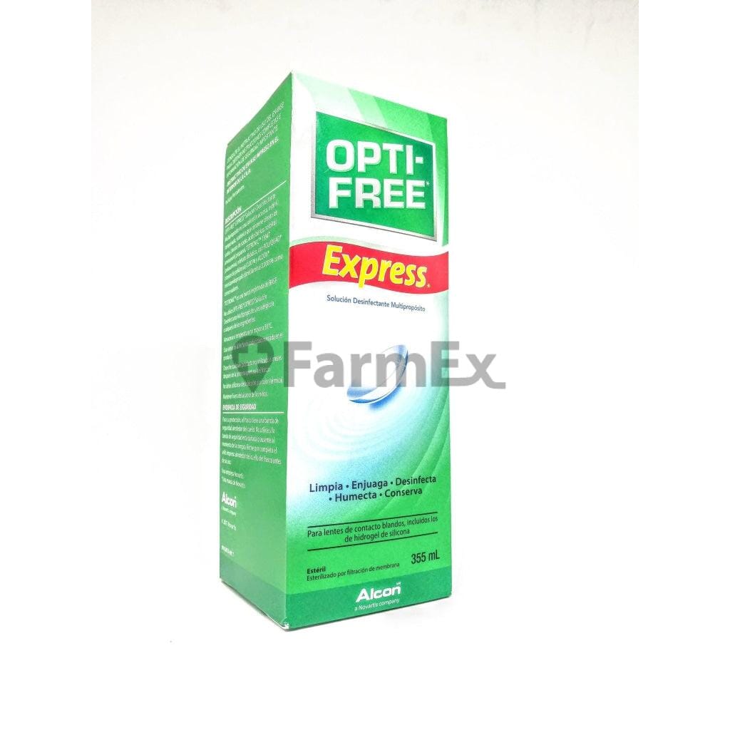 Opti Free Express Solución Desinfectante Multiproposito x 355 mL Farmex-Fonasa-Persistente 