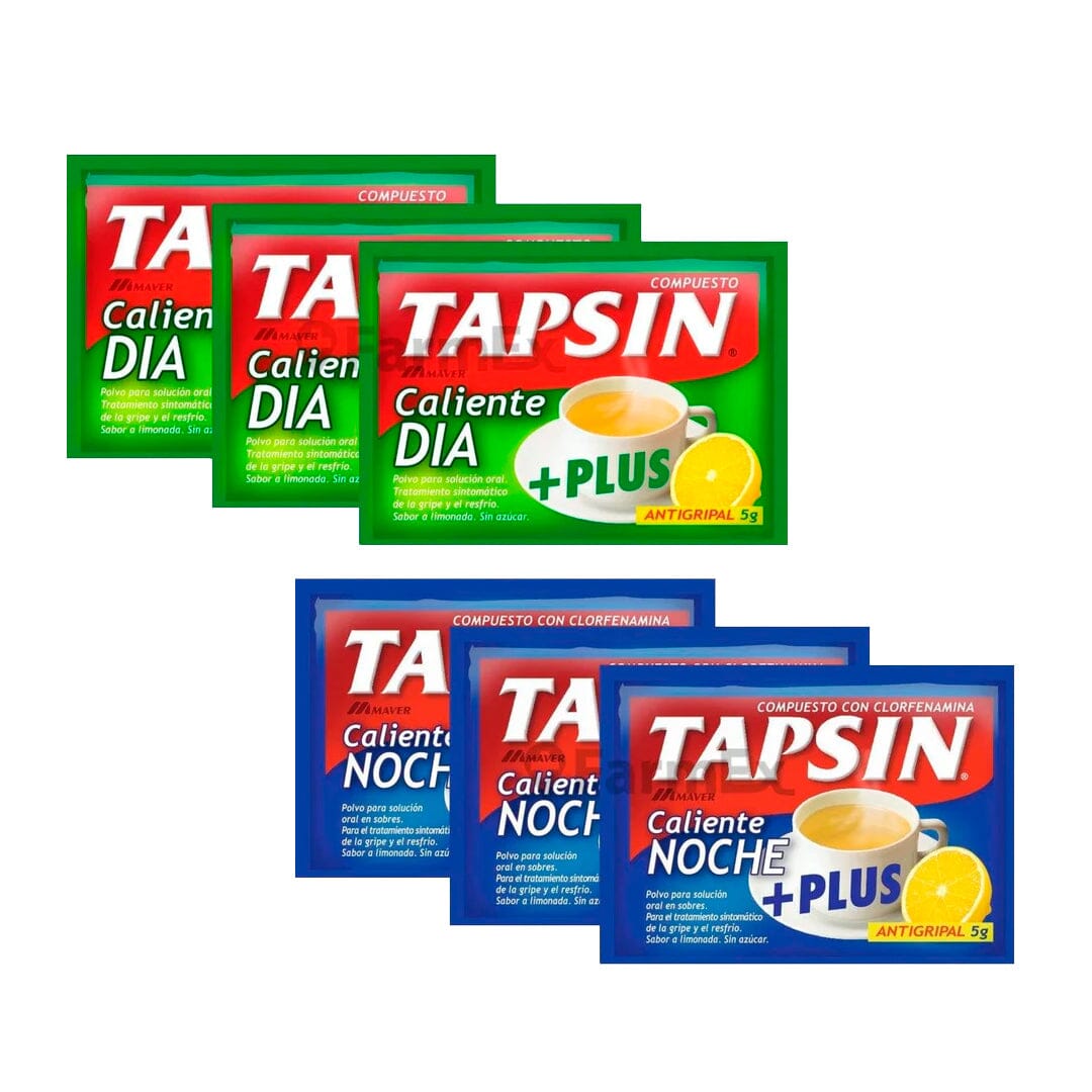 Pack 6 Tapsin Caliente Plus (3 Día-3 Noche) maver 