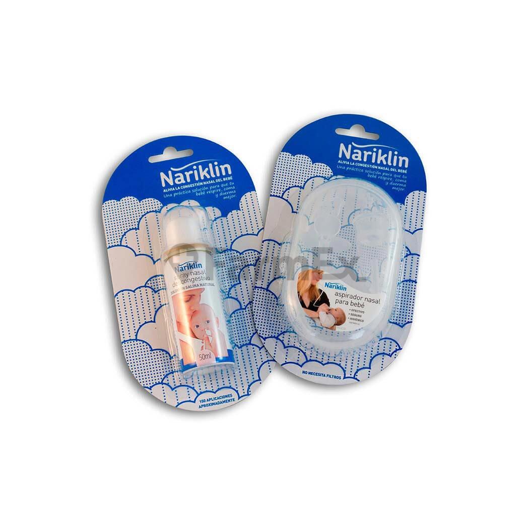 Pack Aspirador Nasal + Spray Agua de mar Nariklin.