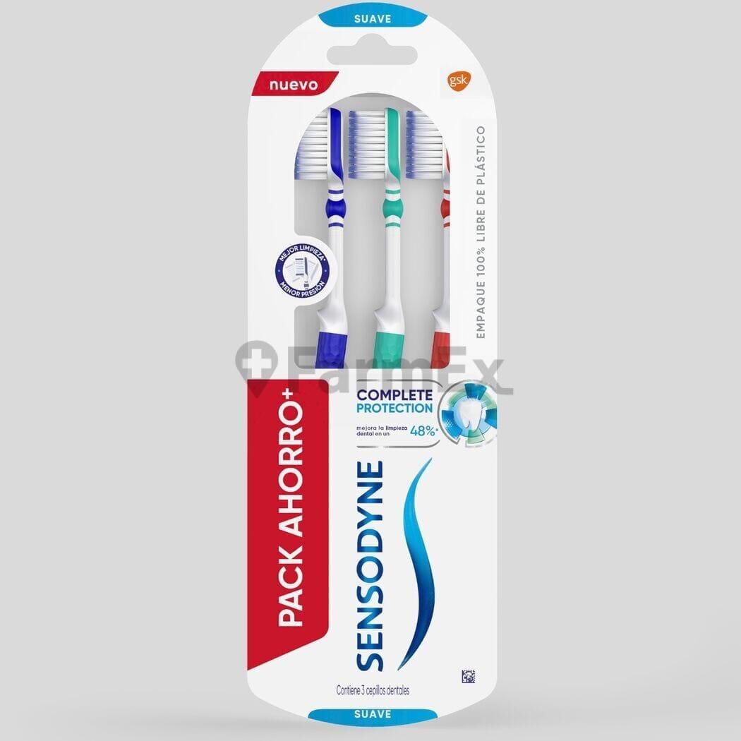 Pack Cepillos dentales Sensodyne "Complete Protection" x 3 unidades Farmex-Pluxee-Persistente 