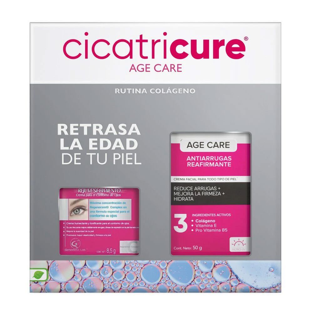 Pack Cicatricure Age Care Crema Reafirmante 50 gr + Contorno De Ojos 8,5 gr GENOMMA LAB 