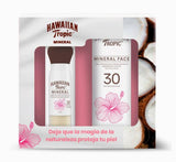 Pack Hawaiian Tropic Protector Solar Facial Mineral Face FPS 30 + Protector Solar Facial Brush FPS 30