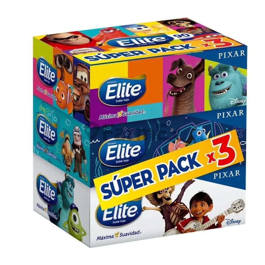 Pack Pañuelos Desechables "Doble Hoja" x 3 cajas (Elite).