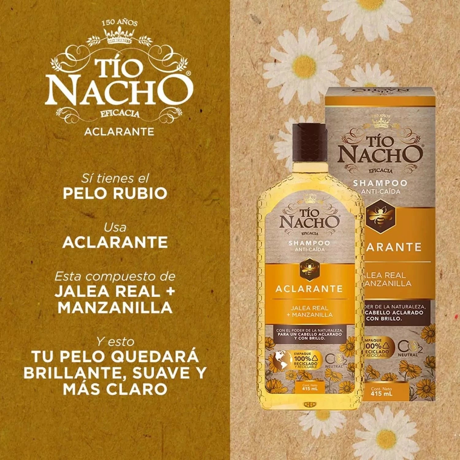 Pack Tio Nacho Aclarante "Shampoo + Acondicionador" X 415mL GENOMMA LAB 