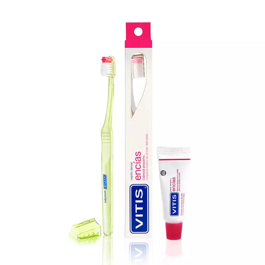 Pack Vitis cepillo dental "encías" + pasta dental "encías" 15 mL Dentaid 