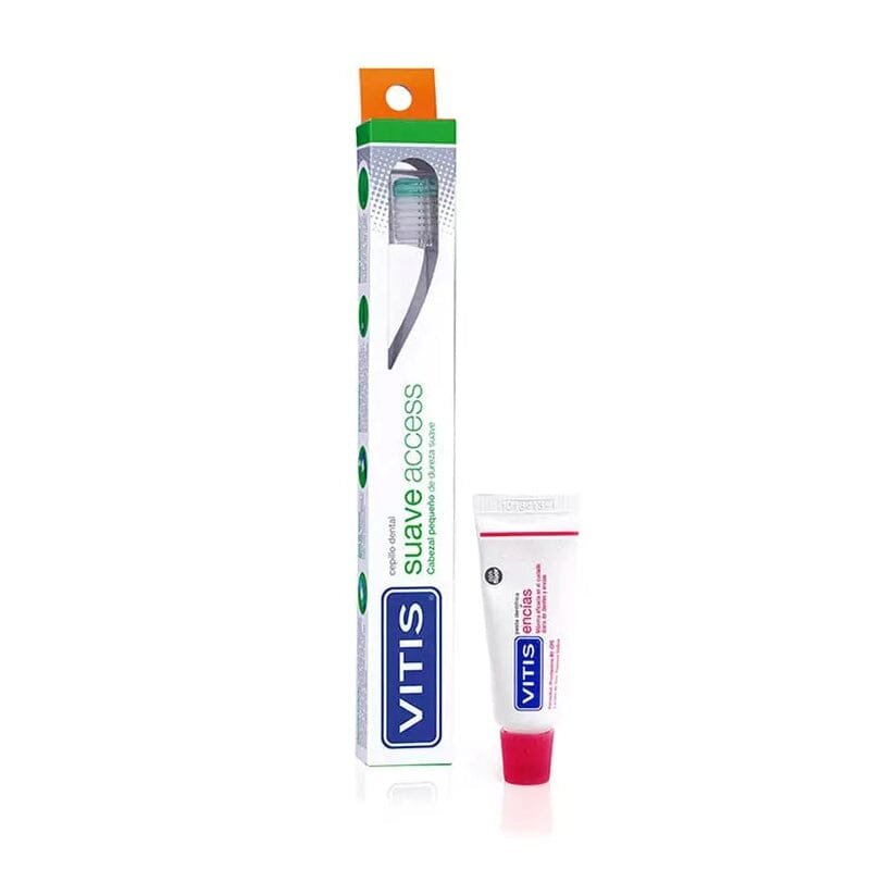 Pack Vitis cepillo dental "suave access" + pasta dental "encías" 15 mL.