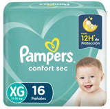 Pampers confort sec talla XG x 16 pañales