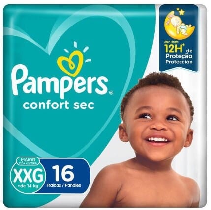 Pampers confort sec talla XXG x 16 pañales