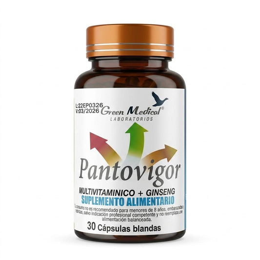 Pantovigor Multivitamínico + Ginseng x 30 cápsulas blandas GREEN MEDICAL 