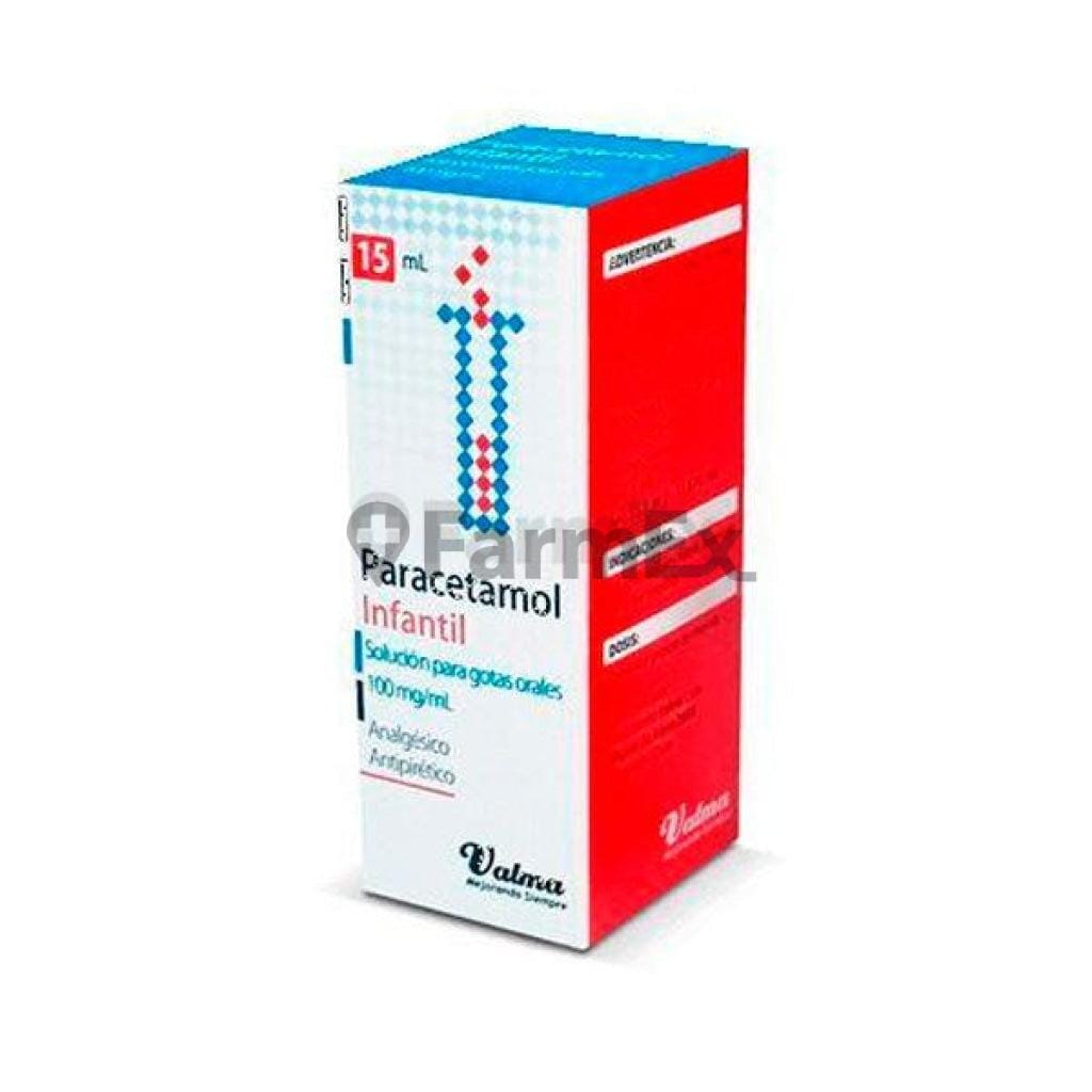 Paracetamol Infantil 100 mg / mL x 15 mL Farmex-Fonasa-Persistente 