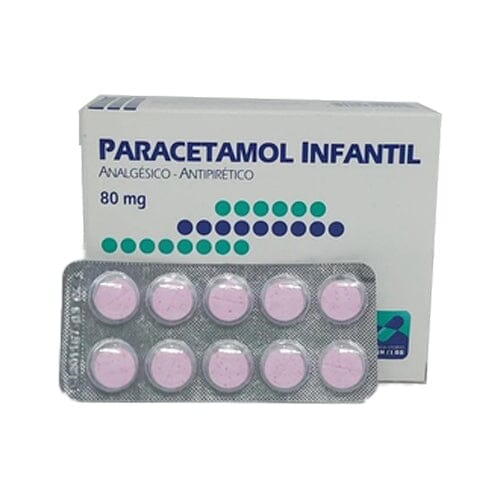 Paracetamol Infantil 80 mg x 1 Blister x 10 comprimidos MINTLAB 
