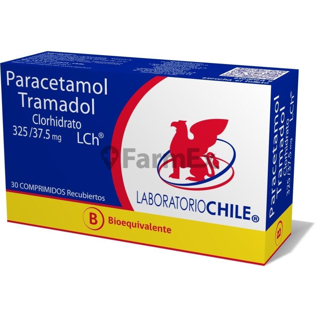 Paracetamol Tramadol 325 / 37,5 x 30 comprimidos. Farmex-Yapp-Programa-Boleta 