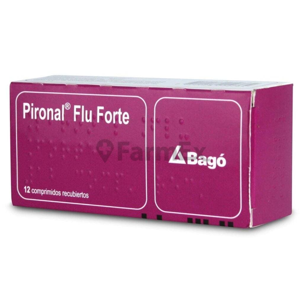 Pironal Flu Forte x 12 comprimidos Farmex-Fonasa-Persistente 