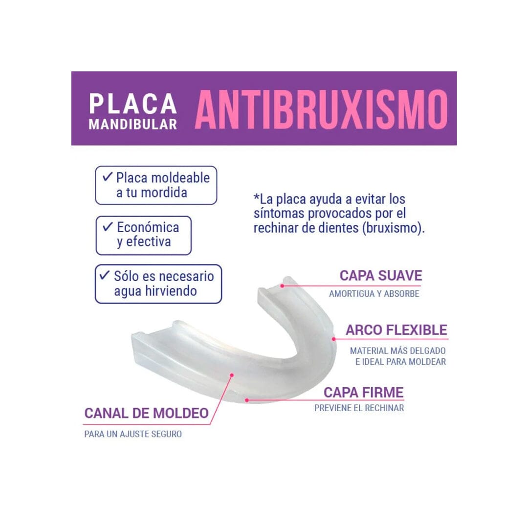 Placa Mandibular Anti-Bruxismo Farmex-Fonasa-Persistente 