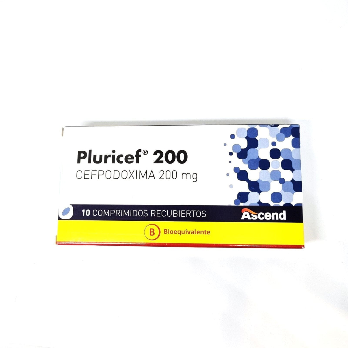 Pluricef 200 mg x 10 comprimidos. Farmex-Yapp-Programa-Boleta 