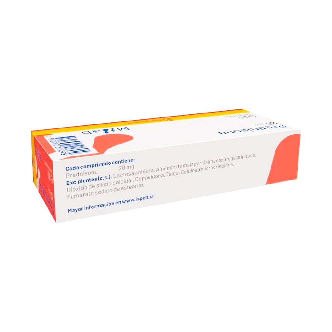 Prednisona 20 mg x 20 comprimidos Farmex 