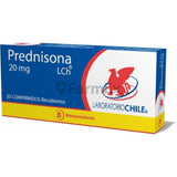 Prednisona 20 mg x 20 comprimidos.