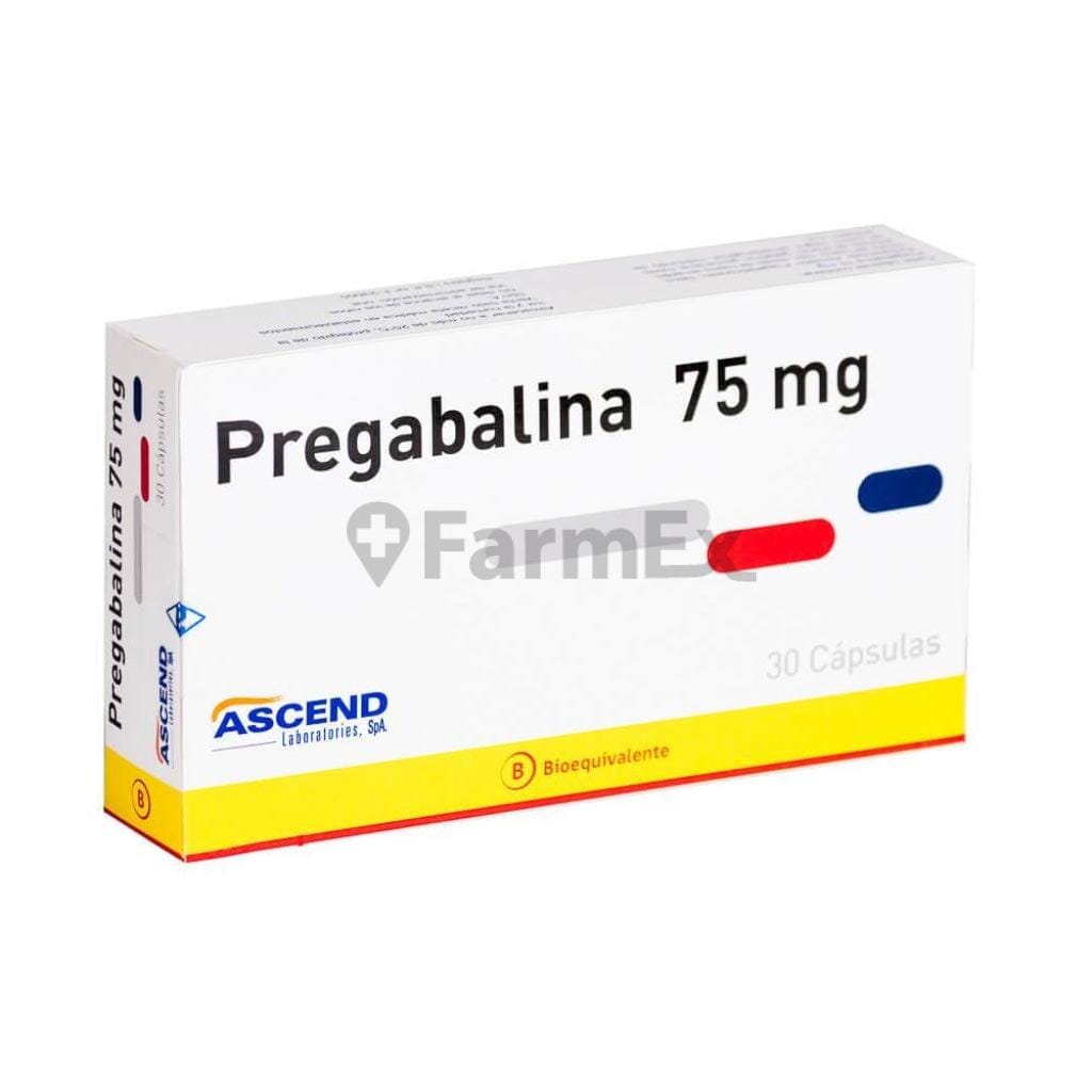 Pregabalina 75 mg x 30 cápsulas Farmex-BanMedica-Persistente 