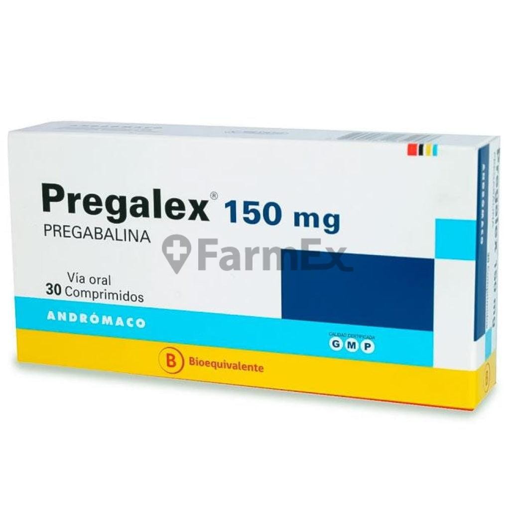 Pregalex 150 mg x 30 comprimidos. Farmex-Yapp-Seguro-Boleta 