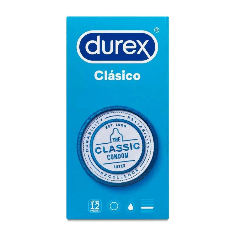 Preservativo Durex "Clasico" x 12 unidades.