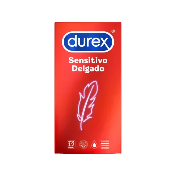 Preservativos Durex "Sensitivo Delgado" x 12 unidades.