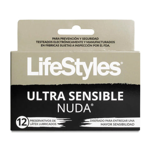 Preservativos LifeStyles Nuda Ultra Sensible x 12 unidades