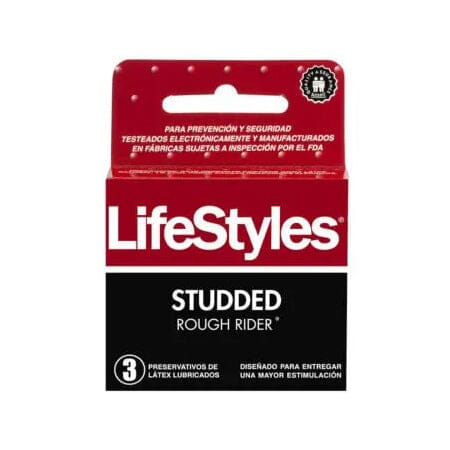 Preservativos Lyfestyles "Studded Rough Ridder" x 3 unid