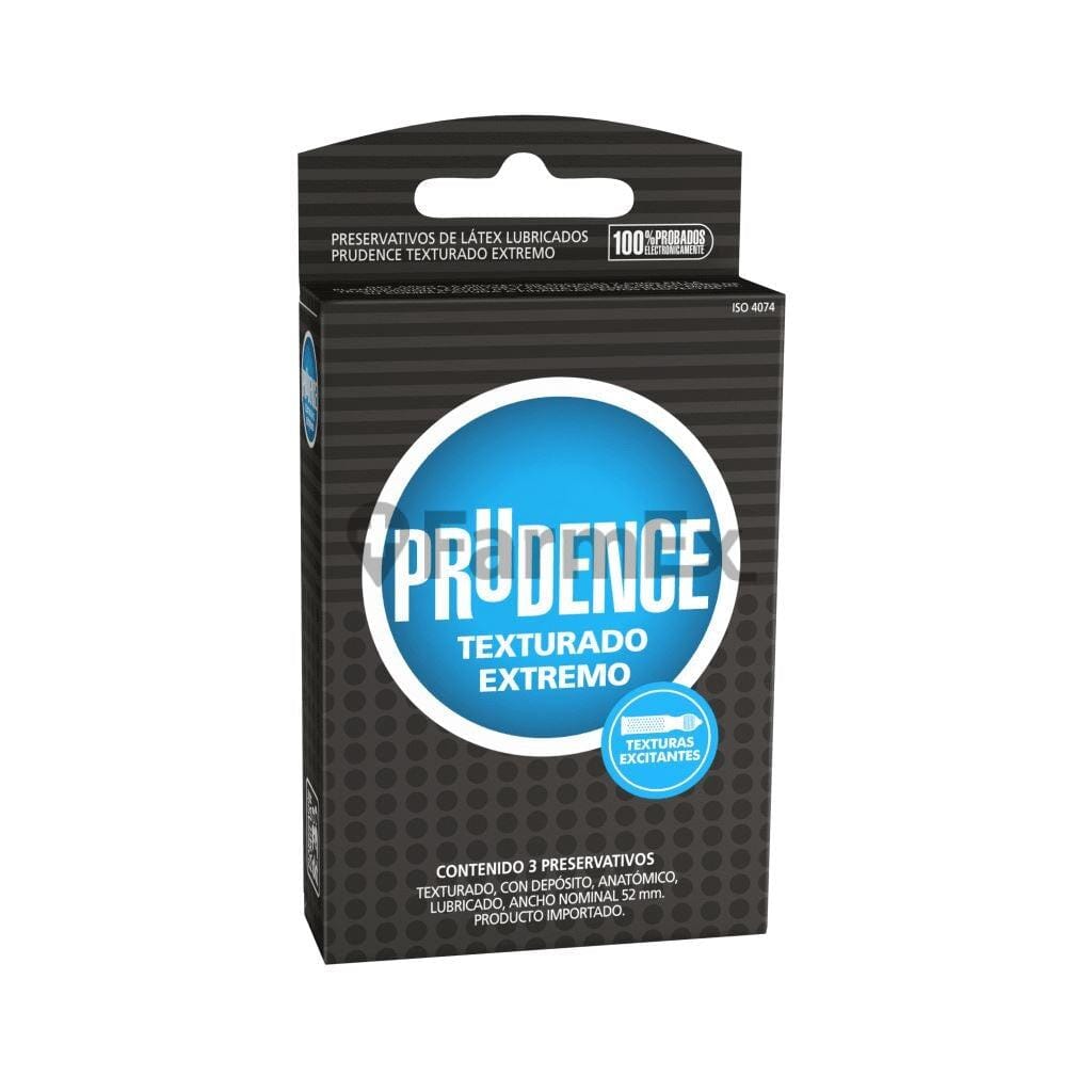 Preservativos Prudence Texturado Extremo x 3 unidades Farmex-Fonasa-Persistente 