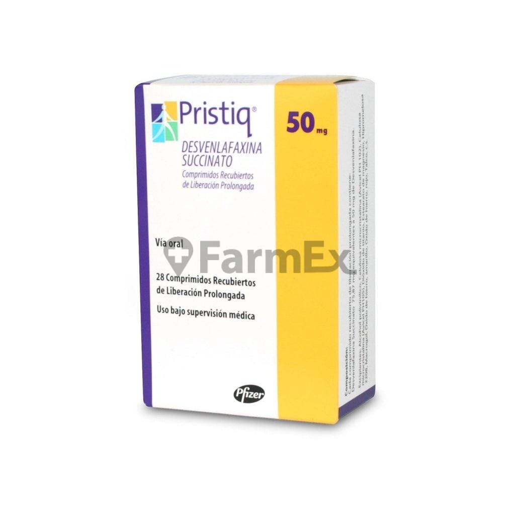 Pristiq Desvenlafaxina 50 mg x 28 comprimidos Farmex-BanMedica-Persistente 
