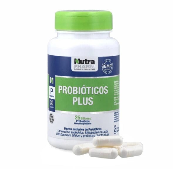 Probióticos Plus 25 billones x 30 cápsulas Nutrapharm 