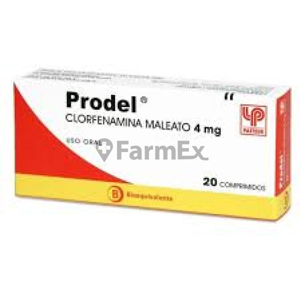 Prodel 4 mg x 20 comprimidos.