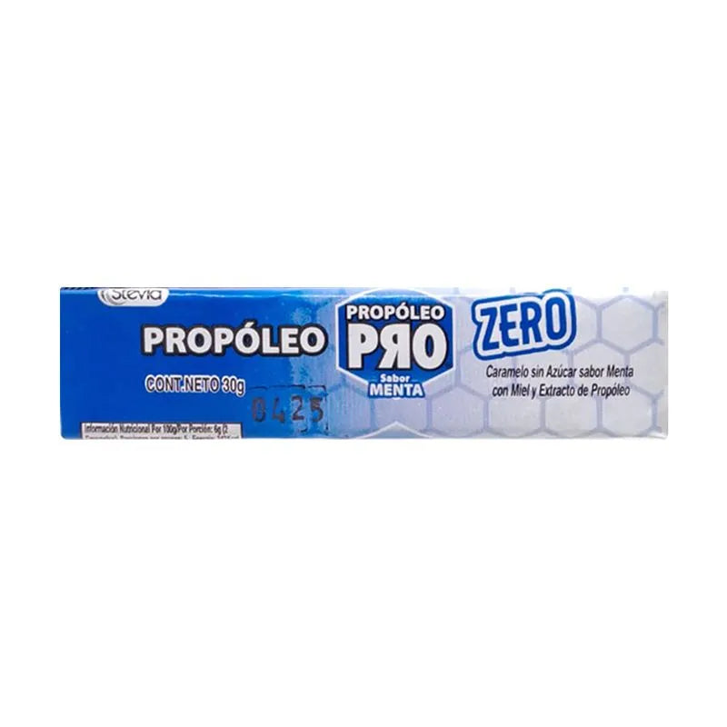 Propóleo Pro Zero sabor Menta barra x 10 caramelos carozzi 