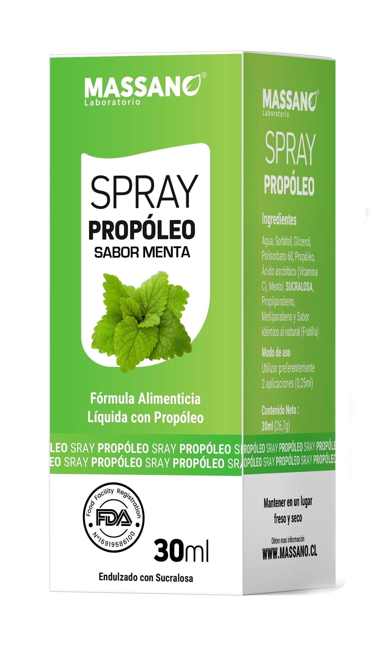 Propoleo Spray "Menta" x 30 ml Farmex-Pluxee-Persistente 